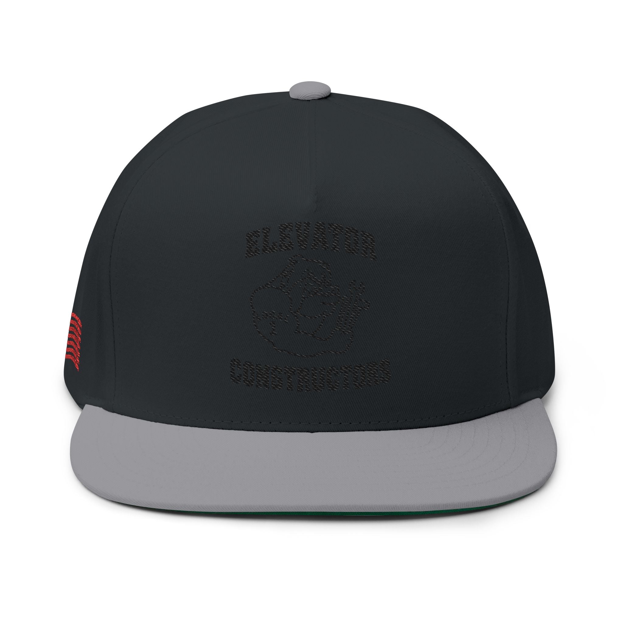 Elevator Constructors Flat Bill Cap | Embroidered Cap, Cool Dad Hat, Gift for Construction Workers, Workwear, Customizable Cap