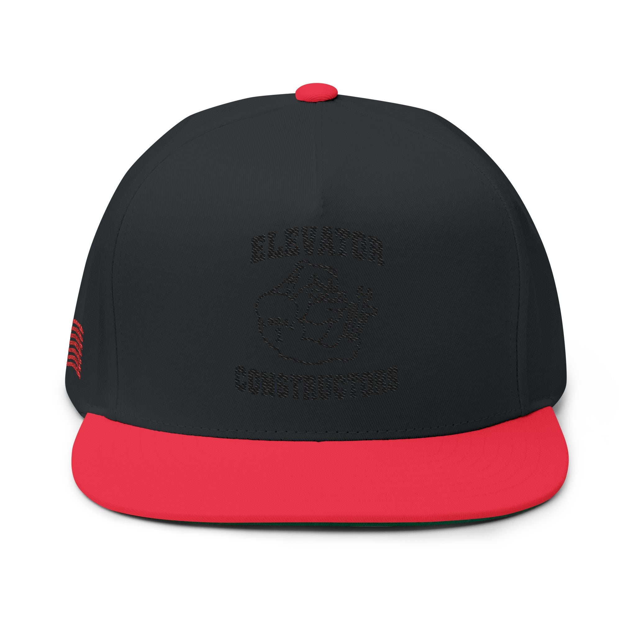 Elevator Constructors Flat Bill Cap | Embroidered Cap, Cool Dad Hat, Gift for Construction Workers, Workwear, Customizable Cap