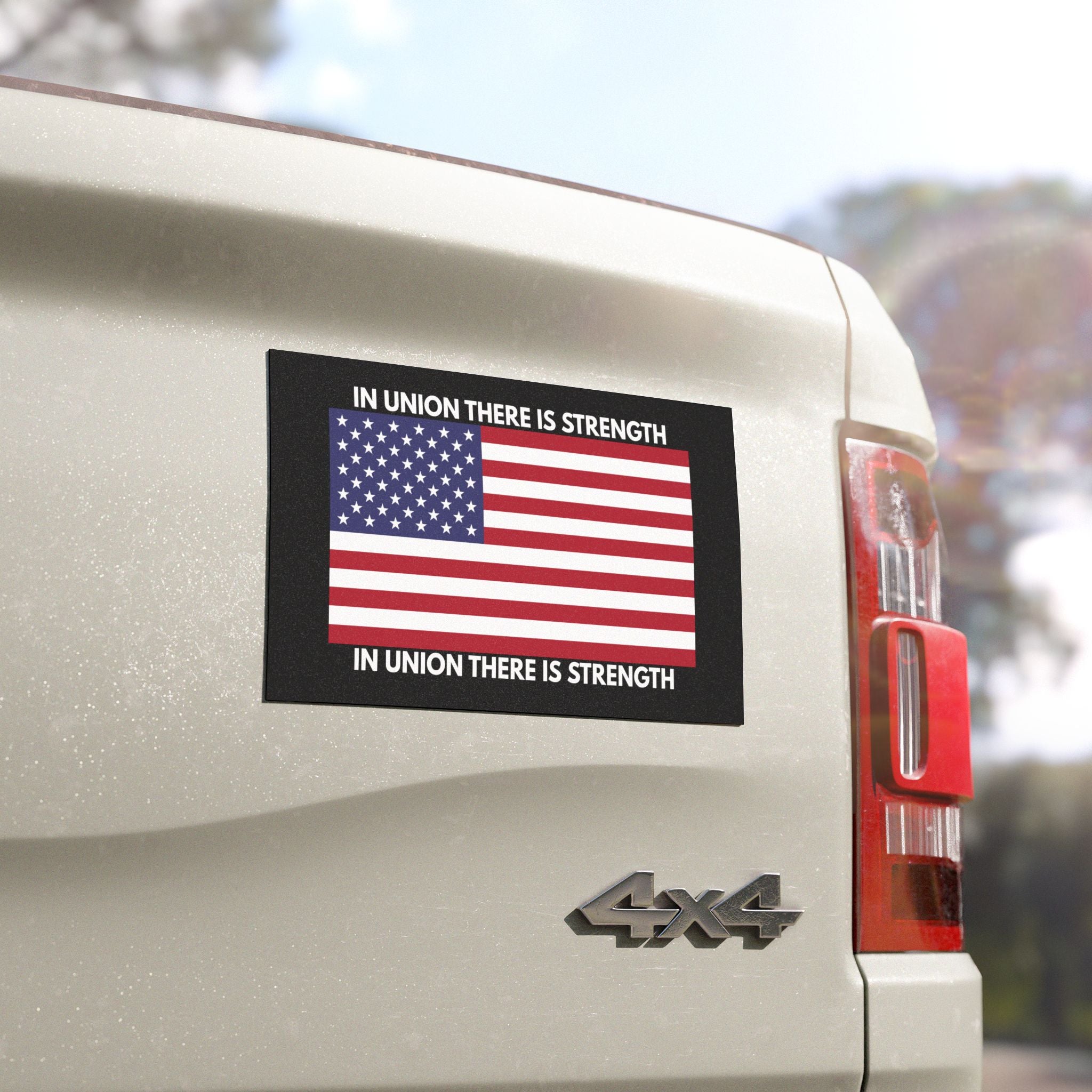 'In Union There Is Strength' Car Magnet